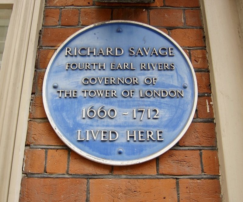 Richard Savage Marker image. Click for full size.