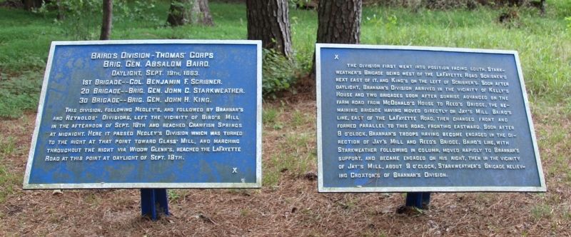 Baird's Division Marker. Click for full size. Baird's Division Marker image. Click for full size.