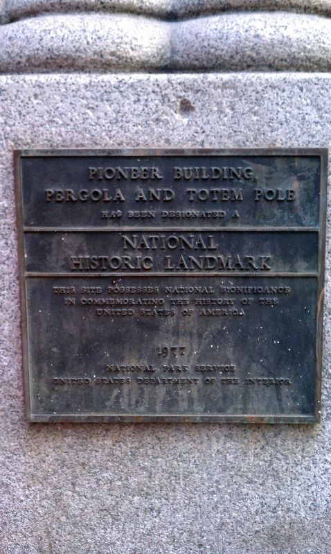The Pioneer Square Pergola National Historic Landmark Marker image. Click for full size.