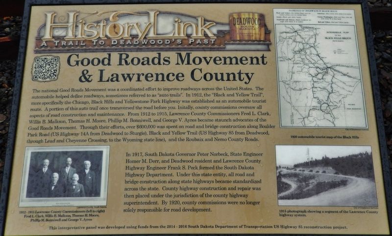 Good Roads Movement & Lawrence County Marker image. Click for full size.