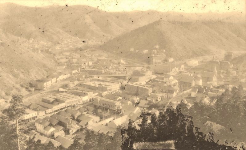 Marker detail: View of McGovern Hill from Forest Hill, circa 1888 image. Click for full size.