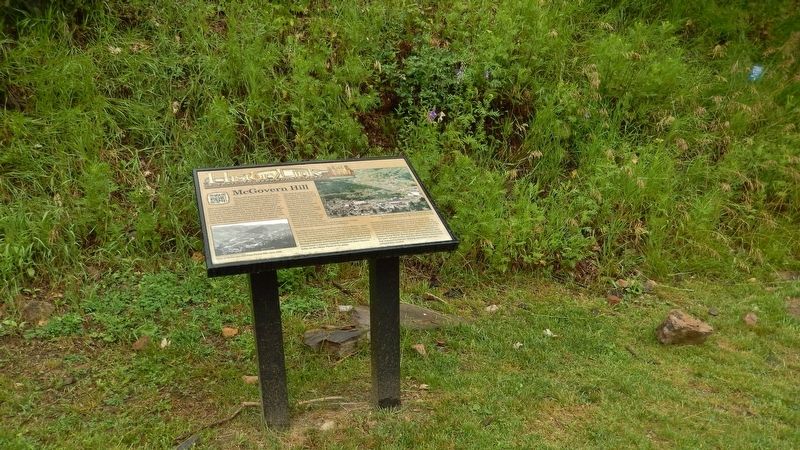 McGovern Hill Marker (<i>wide view</i>). Click for full size. McGovern Hill Marker (<i>wide view</i>) image. Click for full size.