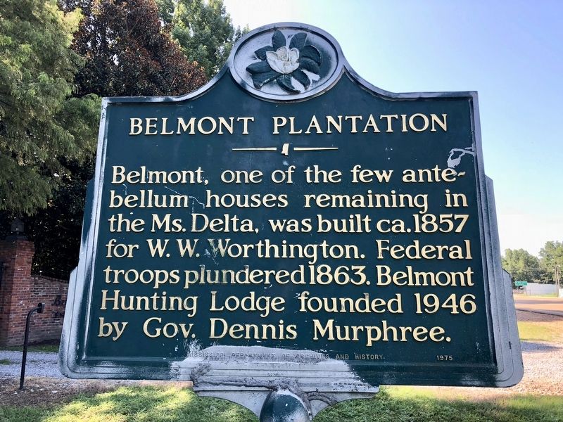 Belmont Plantation Marker image. Click for full size.