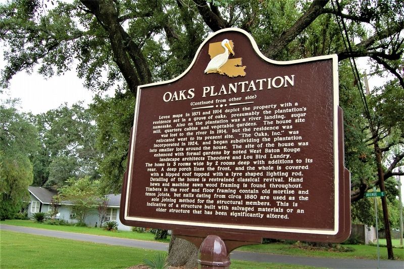 Oaks Plantation Marker image. Click for full size.