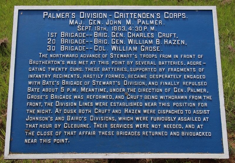 Palmer's Division Marker image. Click for full size.