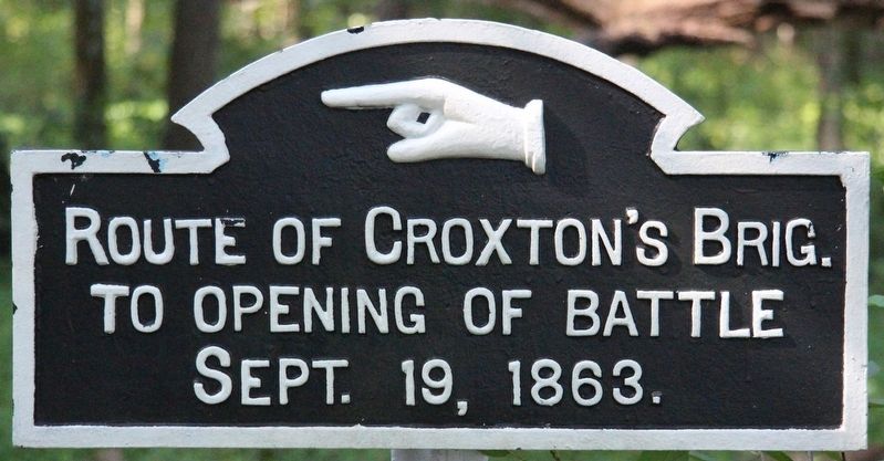 Route of Croxton's Brigade Marker image. Click for full size.