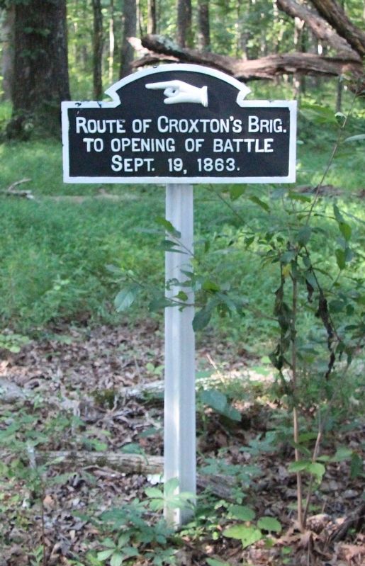 Route of Croxton's Brigade Marker image. Click for full size.
