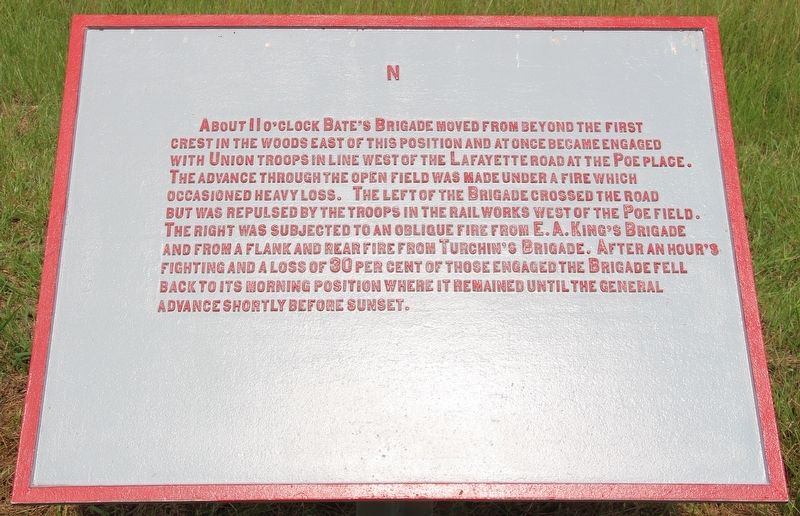 Bates Brigade Marker. Click for full size. Bates Brigade Marker image. Click for full size.