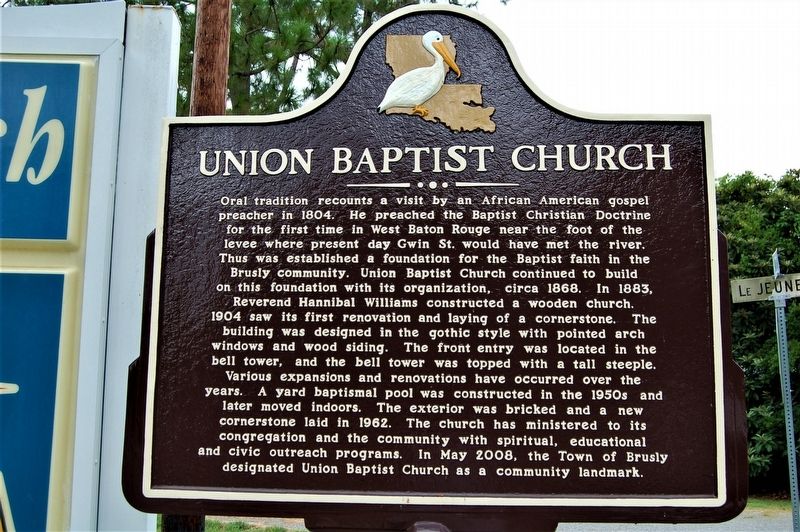 Union Baptist Church Marker. Click for full size. Union Baptist Church Marker image. Click for full size.