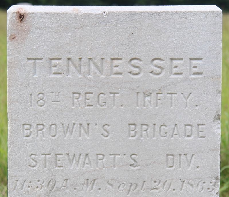 18th Tennessee Infantry Marker image. Click for full size.