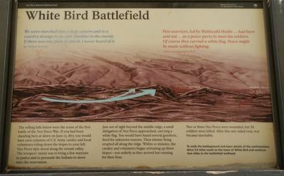 White Bird Battlefield panel. Click for full size. White Bird Battlefield panel image. Click for full size.