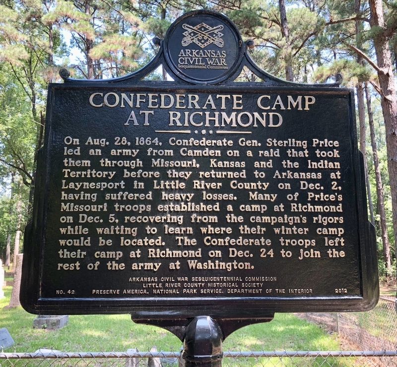 Confederate Camp at Richmond Marker image. Click for full size.