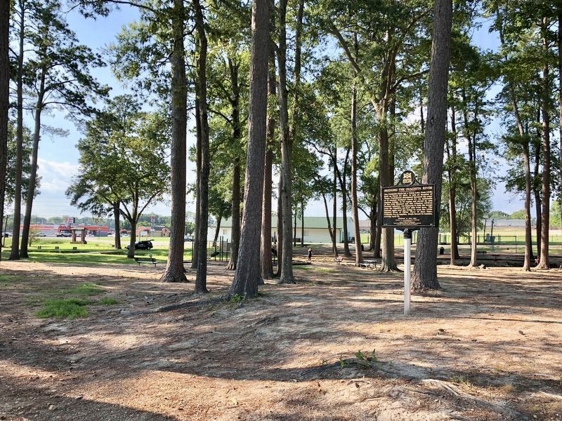 Marker at the Malvern City Park, about 4,000 feet east of the Ouachita River. image. Click for full size.