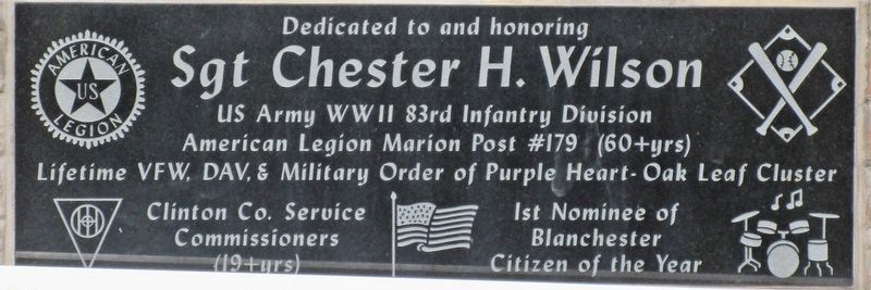 Sgt. Chester H. Wilson Memorial. Click for full size. Sgt. Chester H. Wilson Memorial image. Click for full size.