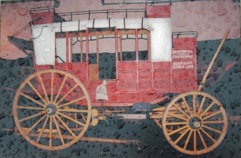 Marker detail: Replica Cheyenne and Deadwood stage coach on display at the Days of '76 Museum image. Click for full size.