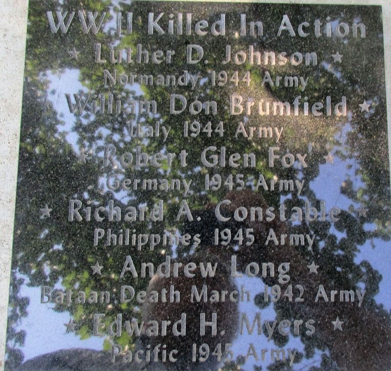 WWII Killed in Action Marker image. Click for full size.