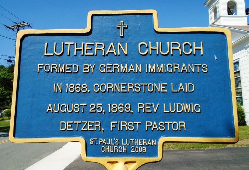 Lutheran Church Marker image. Click for full size.