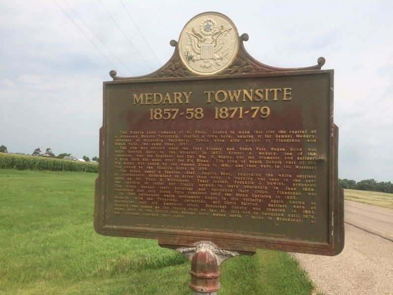 Medary Townsite Marker image. Click for full size.