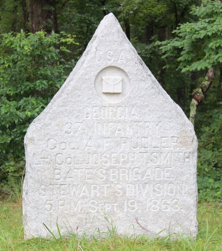 37th Georgia Infantry Marker. Click for full size. 37th Georgia Infantry Marker image. Click for full size.