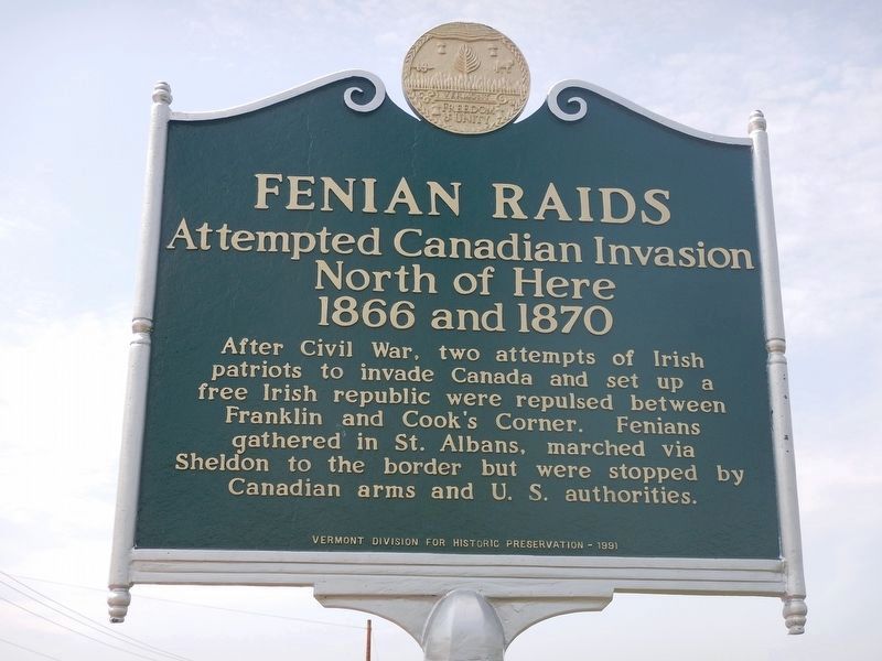 Fenian Raids Marker image. Click for full size.