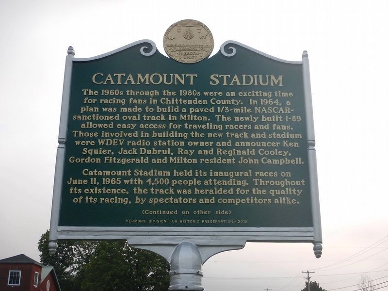 Catamount Stadium Marker image. Click for full size.