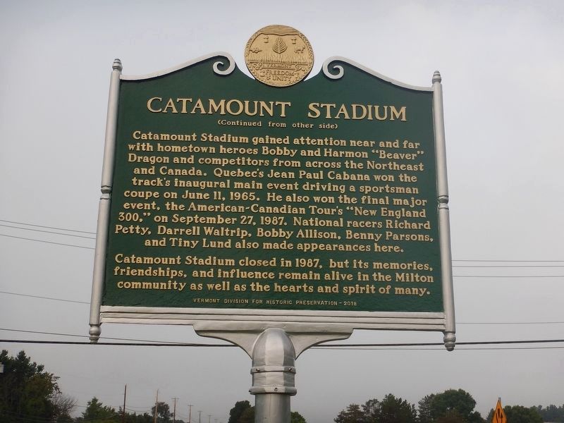 Catamount Stadium Marker image. Click for full size.