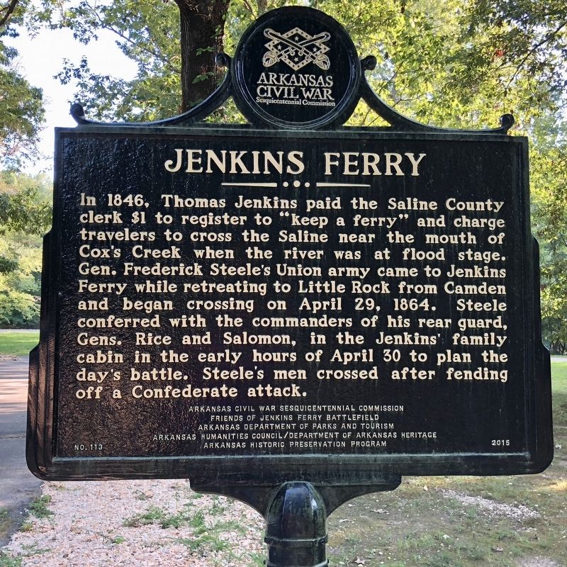 Jenkins Ferry Marker image. Click for full size.