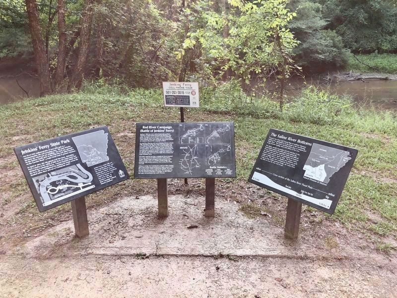Nearby markers about the Battle at Jenkins Ferry. image. Click for full size.