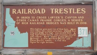 Railroad Trestles Marker. Click for full size. Railroad Trestles Marker image. Click for full size.