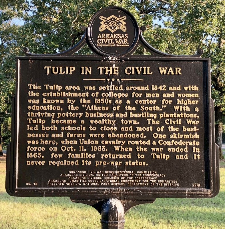Tulip in the Civil War Marker. Click for full size. Tulip in the Civil War Marker image. Click for full size.