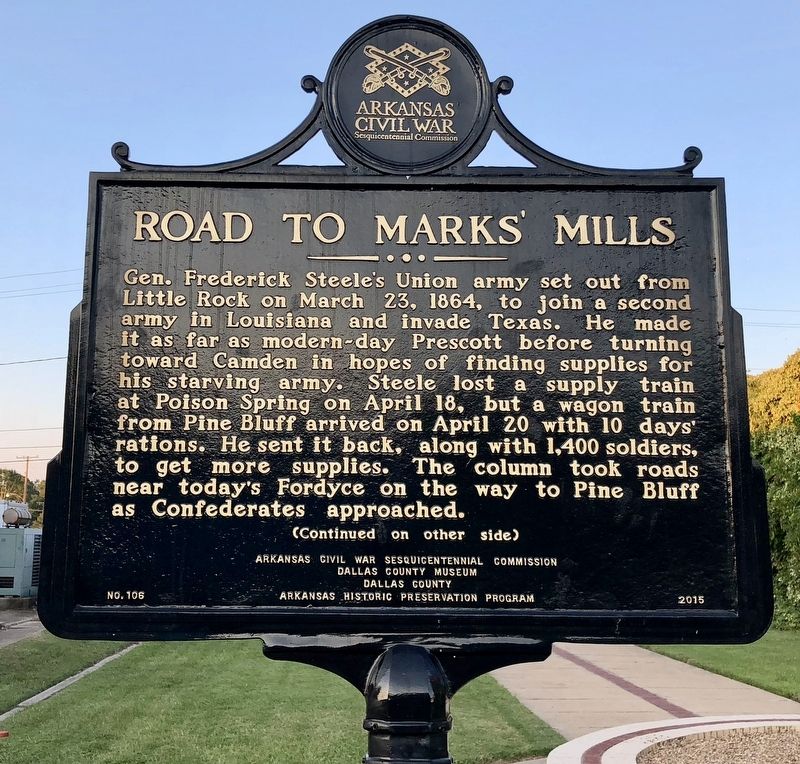 Road to Marks' Mills Marker image. Click for full size.