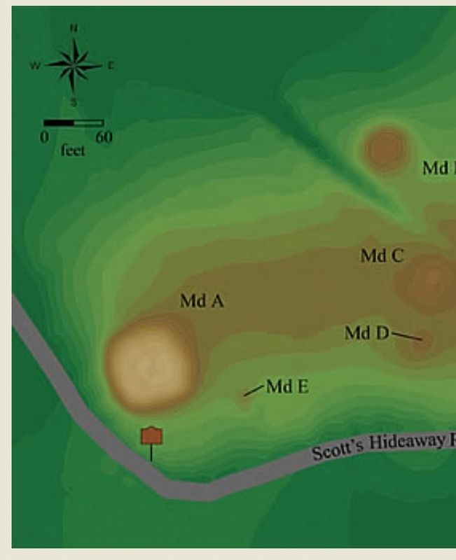 Scott Place Mounds Map image. Click for full size.