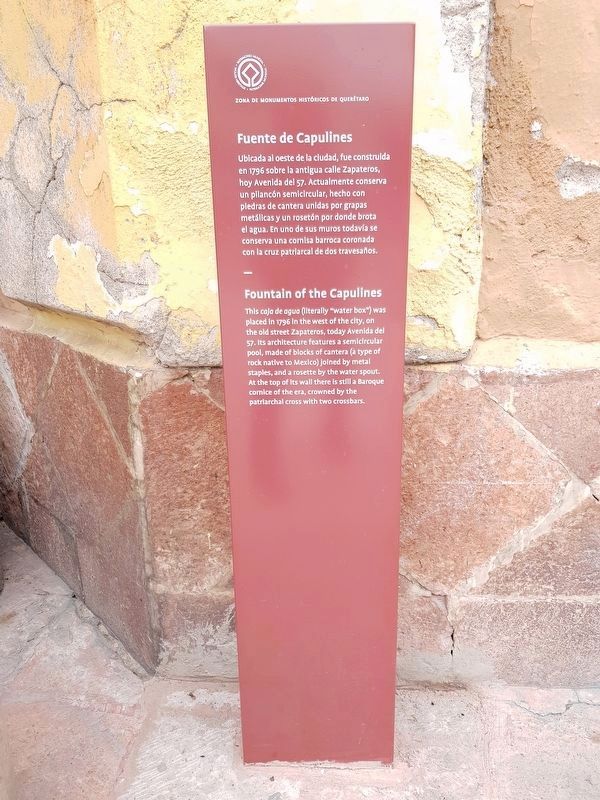 Fountain of the Capulines Marker. Click for full size. Fountain of the Capulines Marker image. Click for full size.