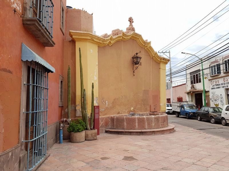 The Fountain of the Capulines and Marker. Click for full size. The Fountain of the Capulines and Marker image. Click for full size.