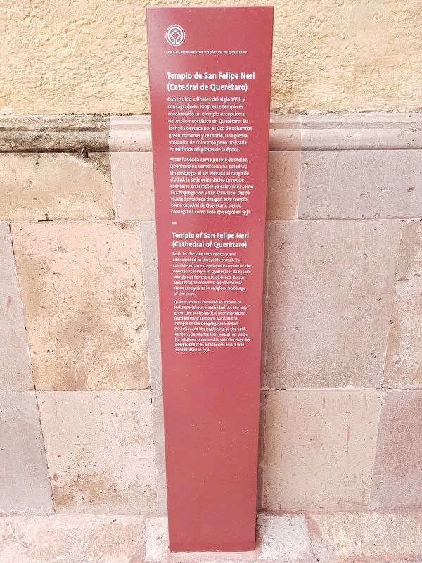 Temple of San Felipe Neri Marker. Click for full size. Temple of San Felipe Neri Marker image. Click for full size.