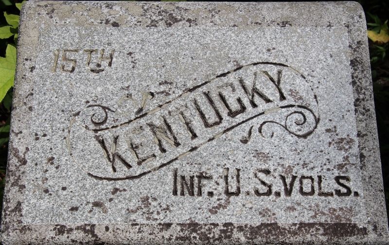 15th Kentucky Infantry (USA) Marker. Click for full size. 15th Kentucky Infantry (USA) Marker image. Click for full size.