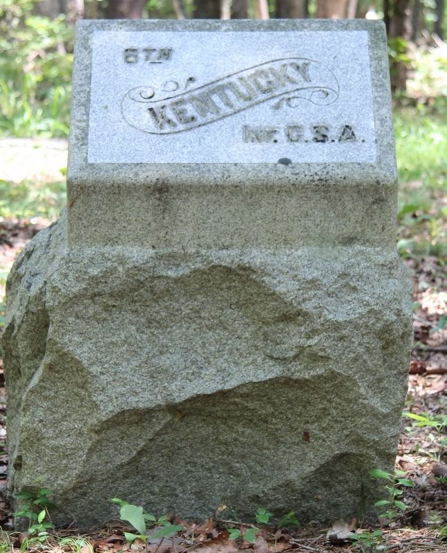 6th Kentucky Infantry (CSA) Marker. Click for full size. 6th Kentucky Infantry (CSA) Marker image. Click for full size.