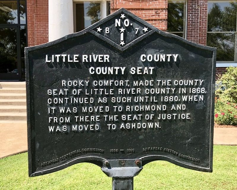 Little River County Seat Marker. Click for full size. Little River County Seat Marker image. Click for full size.