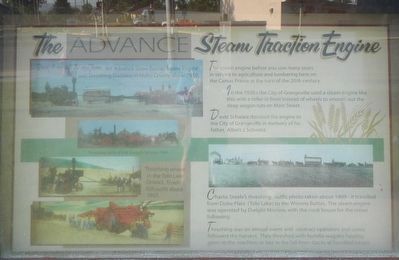 The ADVANCE Steam Traction Engine Marker image. Click for full size.