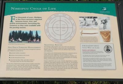 Nimiipuu Cycle of Life Marker. Click for full size. Nimiipuu Cycle of Life Marker image. Click for full size.