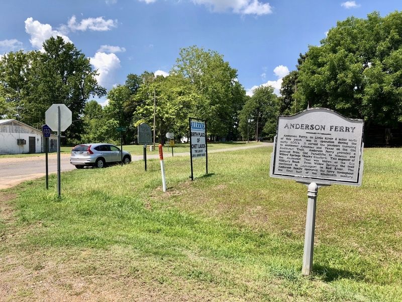 Anderson Ferry Marker looking west on County Road 133.. Click for full size. Anderson Ferry Marker looking west on County Road 133. image. Click for full size.