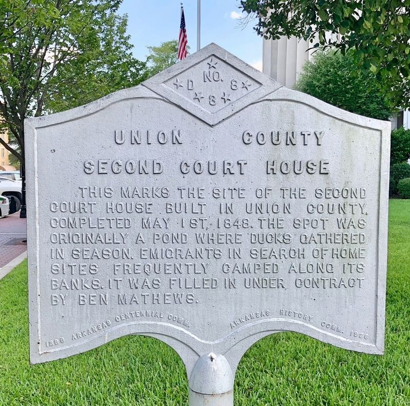 Union County Second Courthouse Marker image. Click for full size.