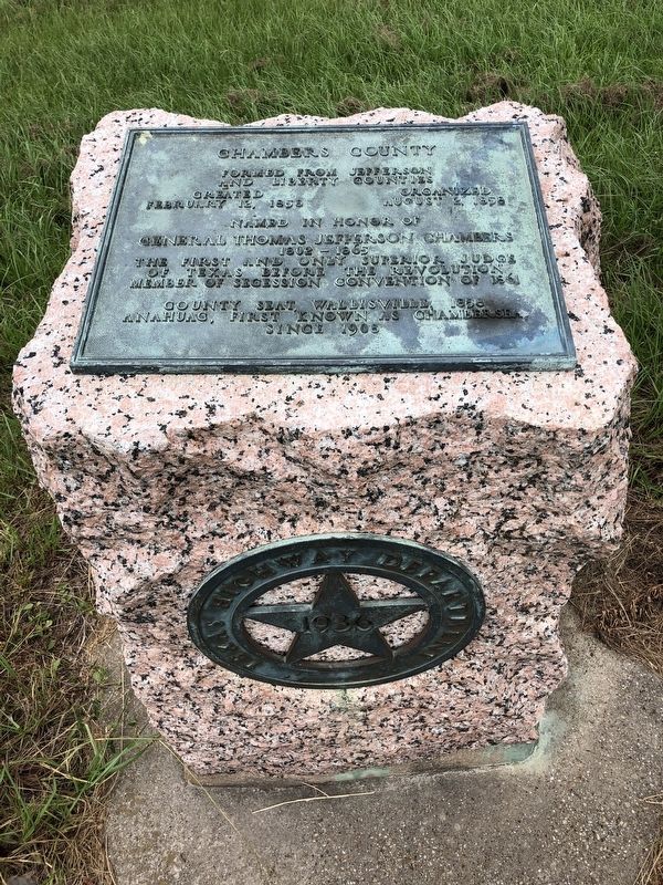 Chambers County Marker. Click for full size. Chambers County Marker image. Click for full size.