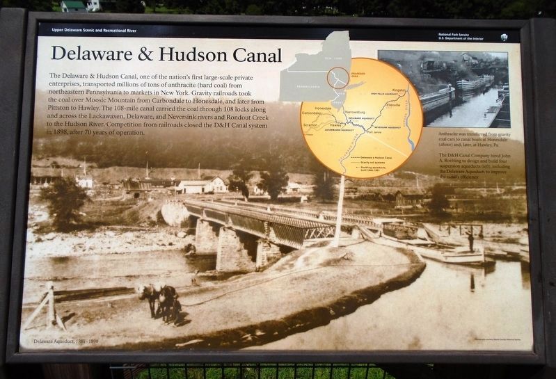 Delaware & Hudson Canal Marker. Click for full size. Delaware & Hudson Canal Marker image. Click for full size.