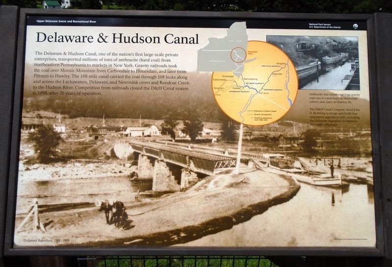Delaware & Hudson Canal Marker image. Click for full size.