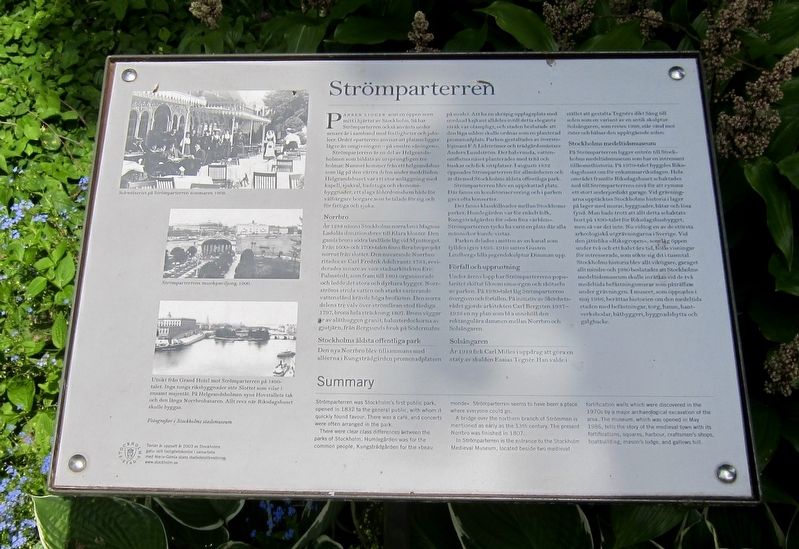 Strömparterren Marker. Click for full size. Strömparterren Marker image. Click for full size.
