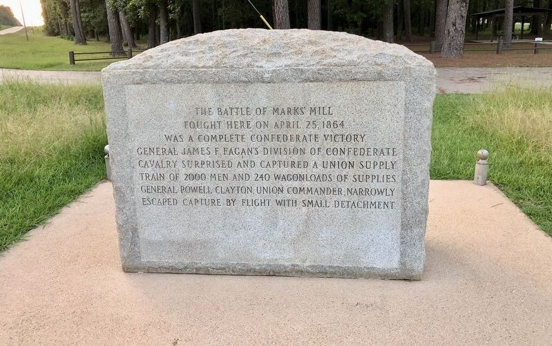The Battle of Marks' Mill Marker (front) image. Click for full size.
