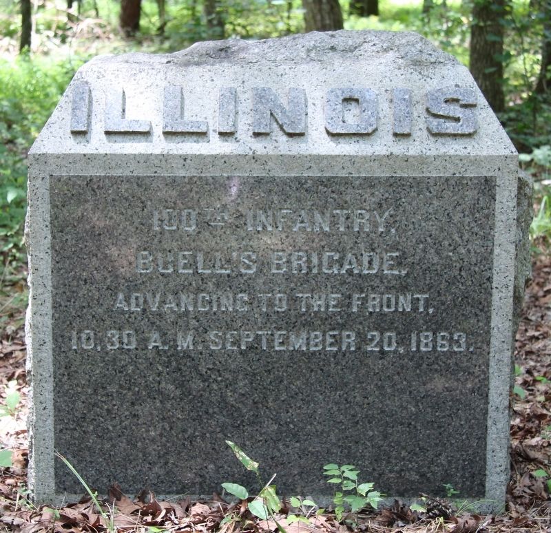 100th Illinois Infantry Marker. Click for full size. 100th Illinois Infantry Marker image. Click for full size.