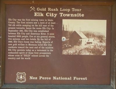 Elk City Townsite Marker image. Click for full size.