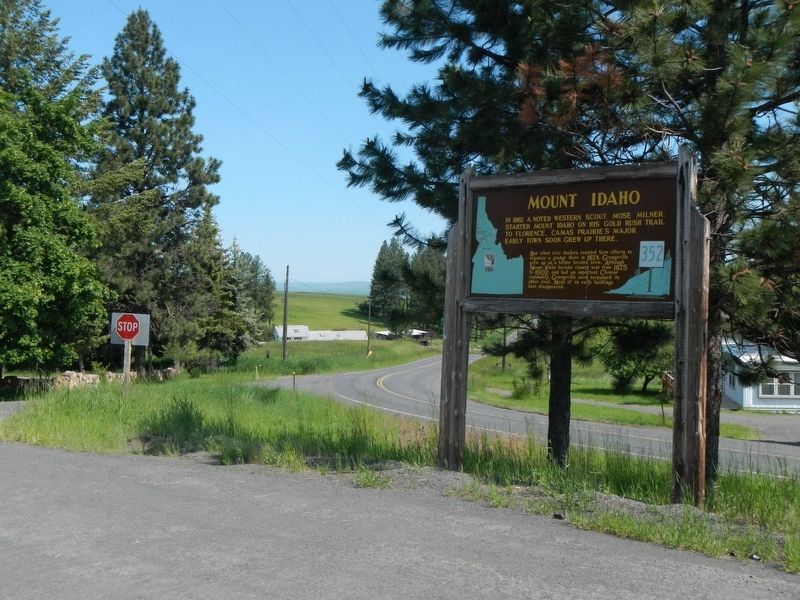 Mount Idaho Marker. Click for full size. Mount Idaho Marker image. Click for full size.